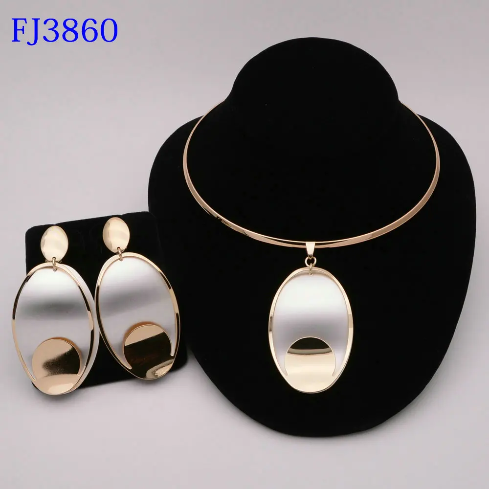 Женские свадебные ювелирные комплекты для невест золотой цвет костюм ожерелье