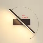 Вращающийся светодиодный настенный светильник, прикроватная лампа, настенный светильник в скандинавском стиле, простой креативный для гостиной, настенные мешочки