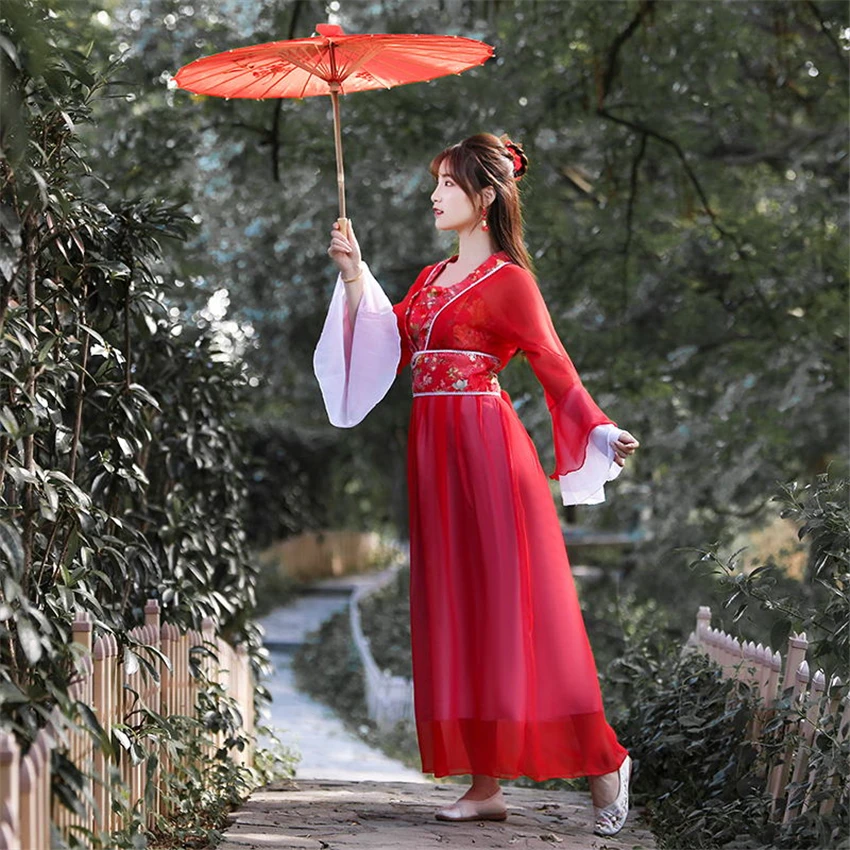8 цветов, китайские традиционные женские костюмы Hanfu в стиле ретро для народных танцев, выступлений, сказочные винтажные платья, Детская Праздничная праздничная одежда