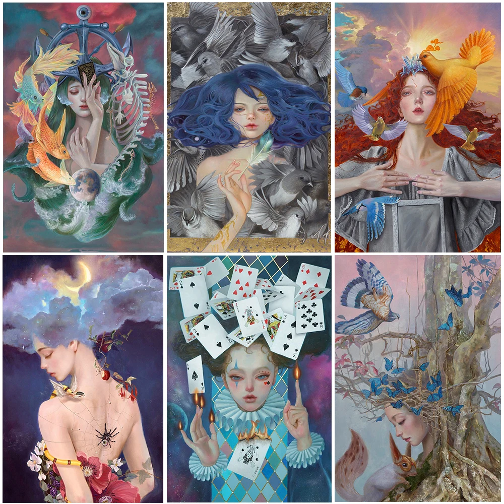 

5D DIY Diamond Painting Original Art Painting Character Inlaid Diamond Mosaic Cross Stitch Kit Customized Decorative Painting