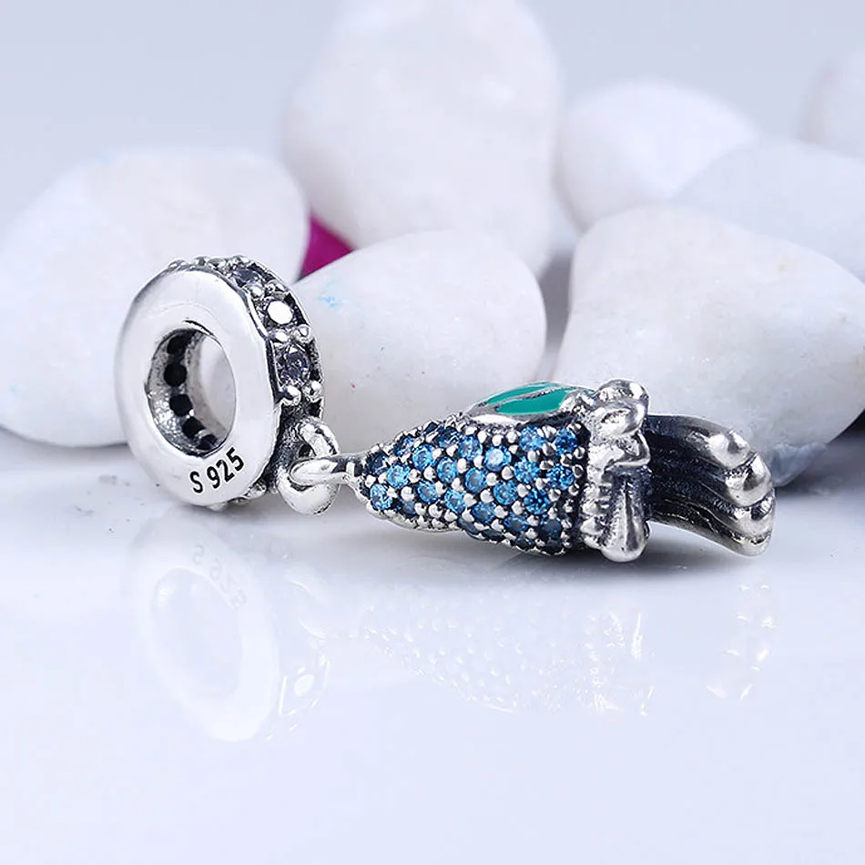 Оригинальный эмалированный Тропический попугай с хрустальными подвесками