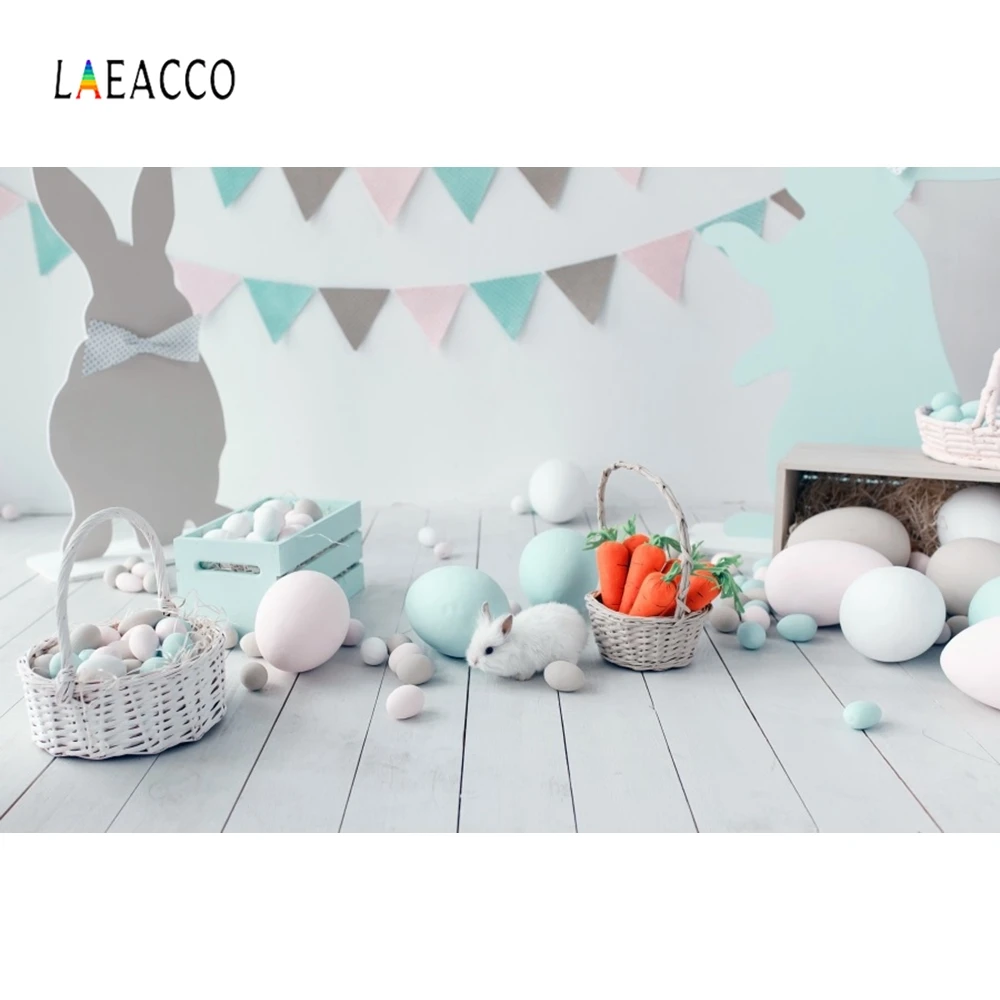 Laeacco Пасхальный Фотофон с яйцами корзина фотография фон для детской портретной