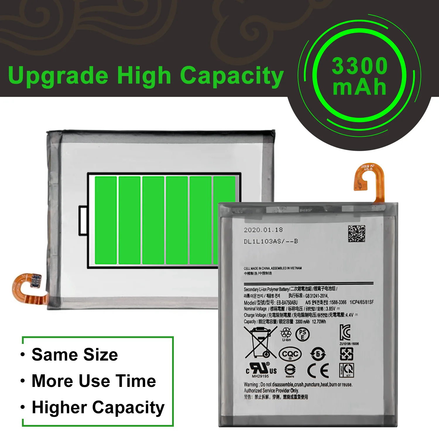 EB-BA750ABU аккумулятор для Samsung Galaxy A7 SM-A750FN/DS запасная часть аккумулятора - купить по