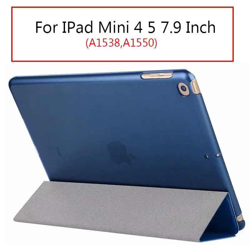 Mini 4 5 Dark Blue Ультратонкий чехол для IPad Mini 1/2/3 чехол из искусственной кожи чехол-подставка эластичная кожа геометрический флип-чехол для Apple IPad Mini 2 3 Чехол - Цвет: Mini 4 5 Dark Blue
