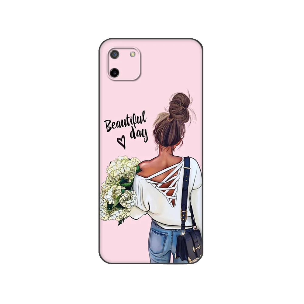 For Realme C11 Case Soft Silicon TPU Back For OPPO Realme C11 2021 Realme C11 Phone Cover RMX2185 Bumper Funda black tpu case