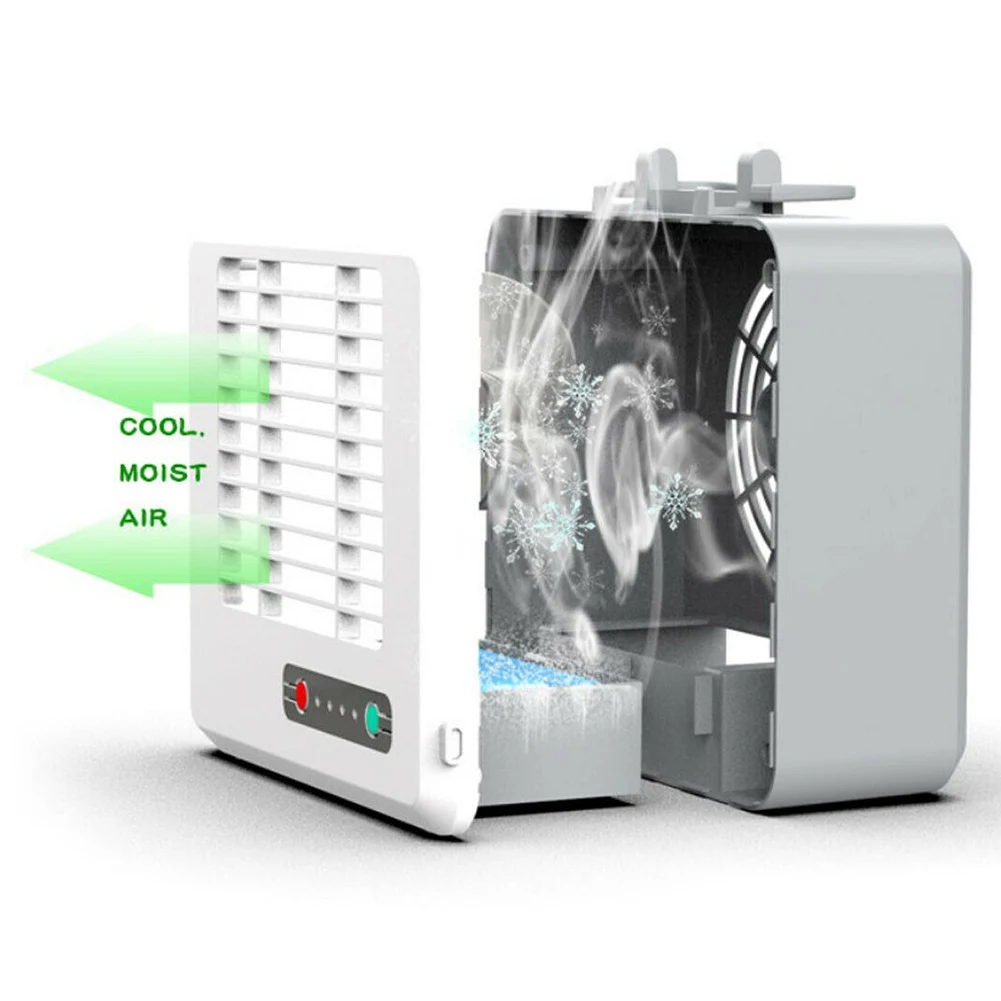 

Portable Mini Usb Air Conditioner Fan Cooling Mute Air Cooler Humidifier Multifunctional Desktop Silent Water Cooling Fan