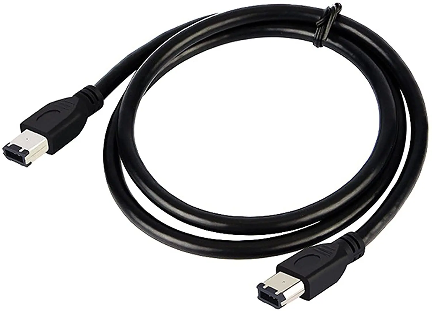 

5FT 6 Pin to 6 Pin Firewire DV iLink Male to Male IEEE 1394 Cable(Black)