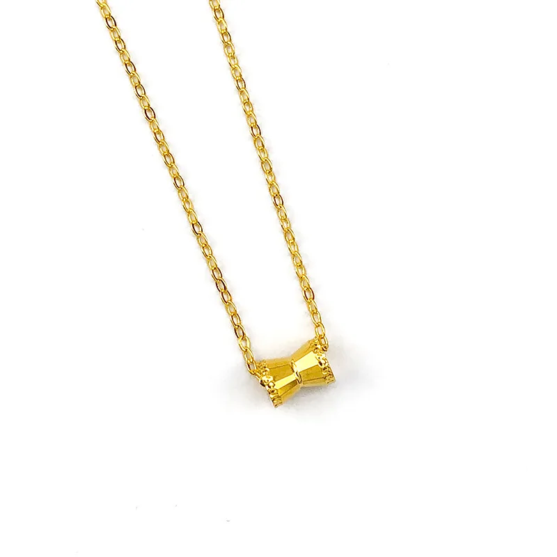 

Korean Fashion 14K Sand Gold Pendant Necklace Collar for Women's Chain Clavicle Choker Birthday Party Anniversary Jewelry Gifts