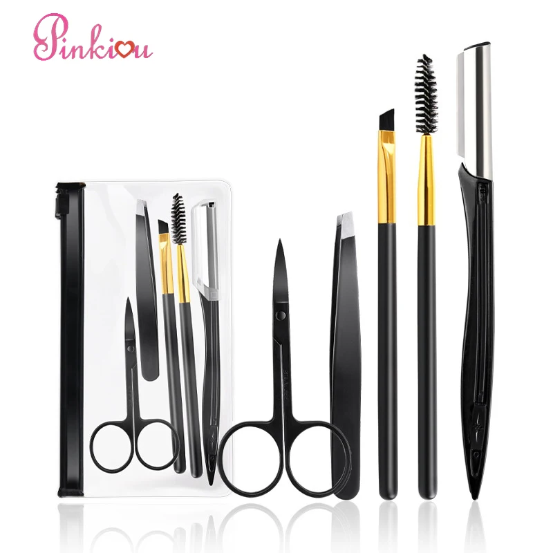 

Eyebrow Trimmer 5pcs Set of Eyebrow Blades/Eyebrow Scissors/Eyebrow Comb/Eyebrow Clip/Eyebrow Brush, Suitable for Facial Makeup