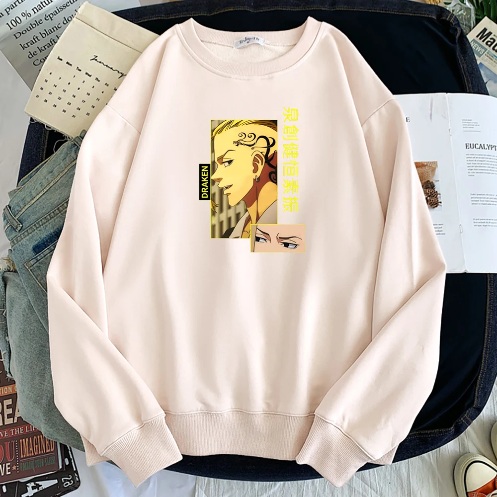 

Japanese Cartoon Tokyo Revenger Darken Prints Sweatshirt Fleece Autumn Sportwear Thick Winter Mens Hoody Plus Size Men'S Hooded