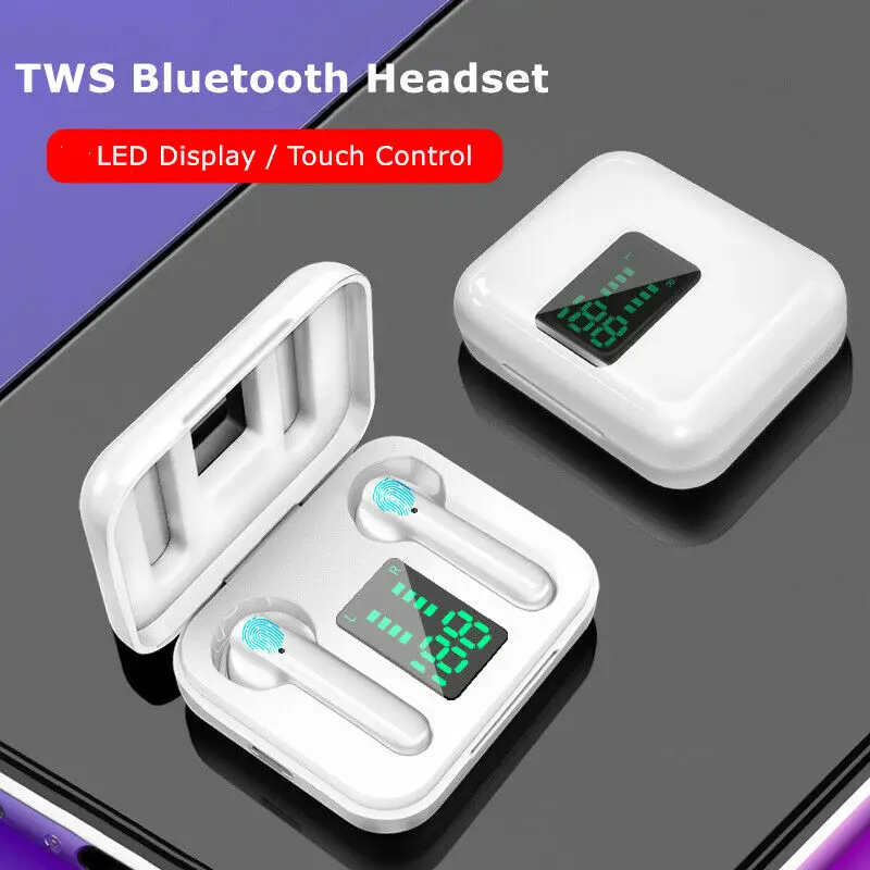 

Наушники-вкладыши TWS Bluetooth наушники V5.0 9D стерео Беспроводной наушники спортивные Водонепроницаемый Наушники Mini True Bluetooth гарнитуры для мобил...
