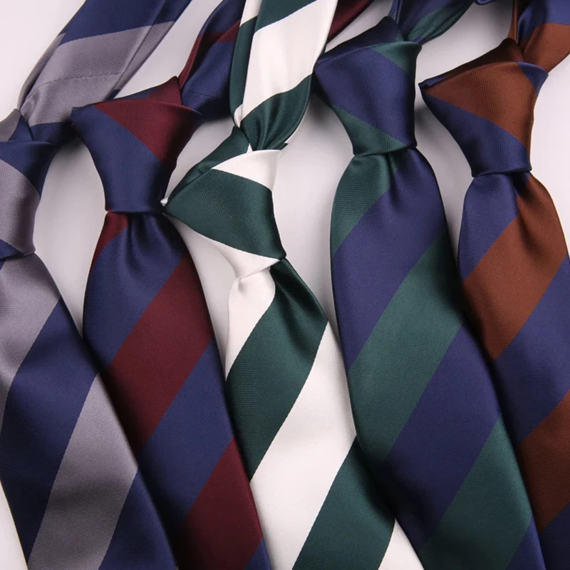 

2022 7 см классические деловые галстуки для мужчин, галстук ручной работы из полиэстера в полоску, галстук для костюма, Свадебный галстук, галс...