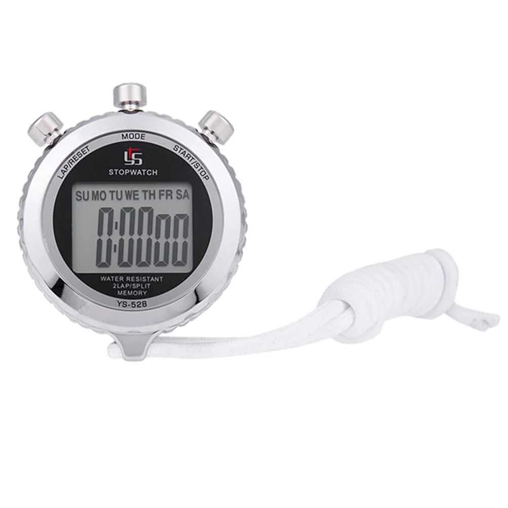 

1 Pc Digital Timer Movement Sports Stopwatch Multi-function Electronic Timer Time Record Device for School Sports Game (Silver)