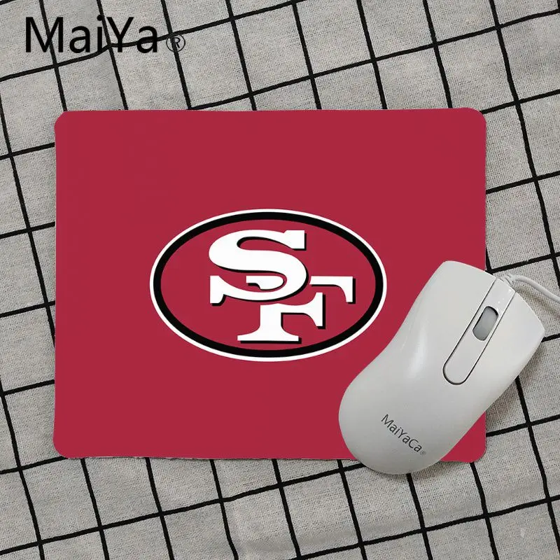 No Lock Edge18x22cm Maiya Высокое качество Сан-Франсиско 49ers уникальная настольная панель коврик для игровой мыши Гладкий блокнот для письма настольных компьютеров мат игровой коврик для мыши - Цвет: No Lock Edge18x22cm