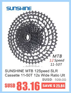 SUNSHINE 11 S 11-50T 11 Скорость свободного хода BMX горный велосипед кассета маховик Аксессуары для велосипеда Совместимость с SL-M9000 M8000