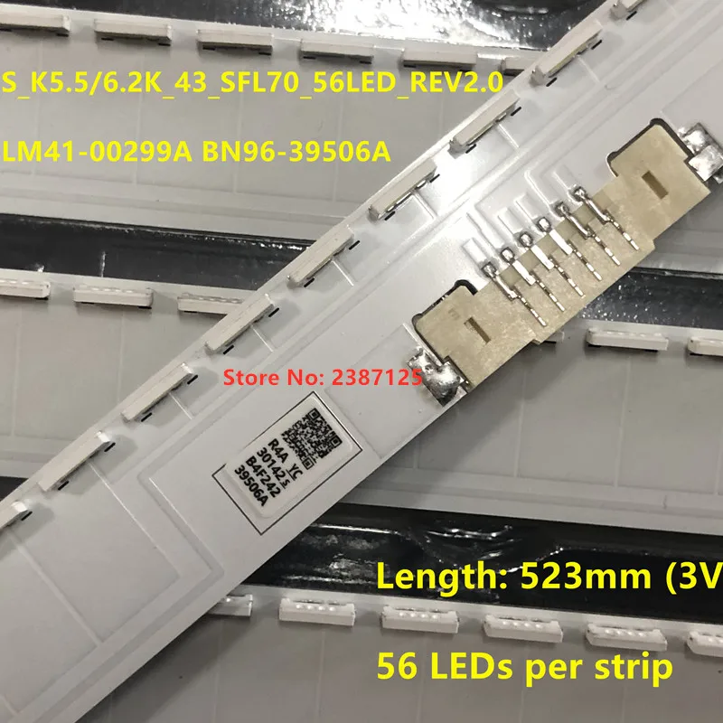 

LED backlight strip 7 lamp for Sam sung 43'' TV UE43M5505AKX S_K5.5/6.2K_43_SFL70_56LED_REV2.0 LM41-00299A BN96-39506A