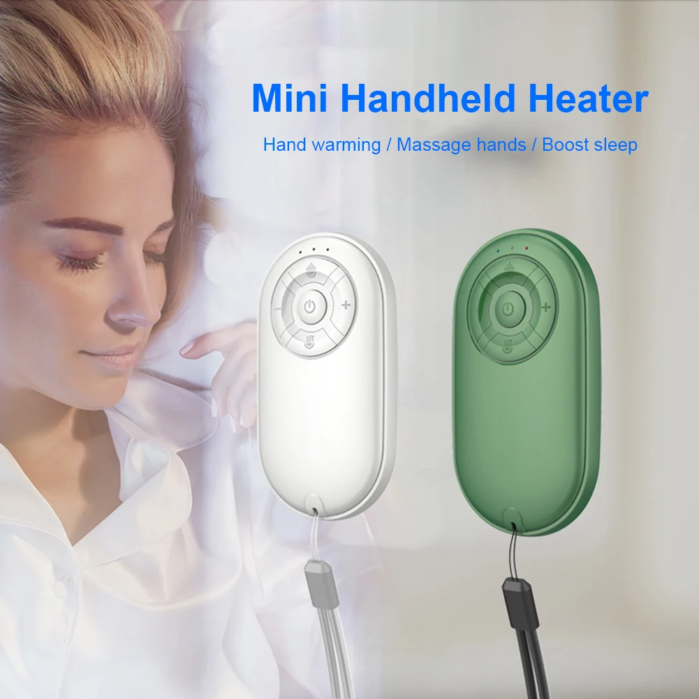 

Mini Micro-Current Sleep Aid Massage Pad 1600 mAh Electric Winter Hand Warmer Heater Portable Stress Reliever Heating Device