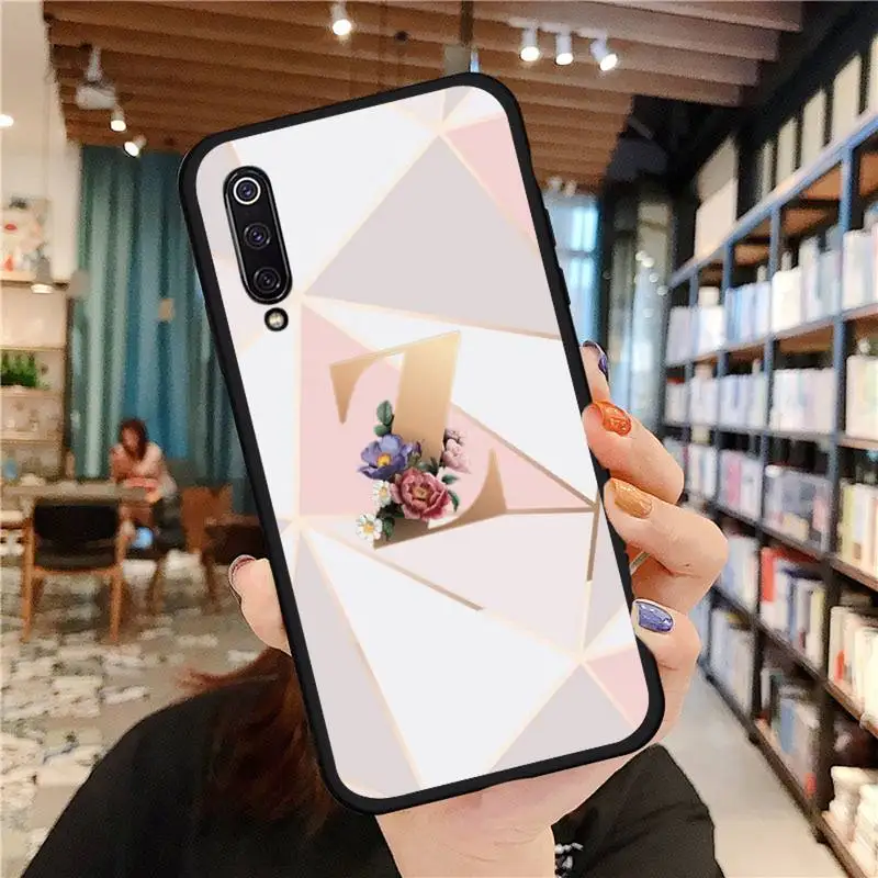 

Marble letter design Phone Case For Xiaomi Redmi 7 9t 9se k20 mi8 max3 lite 9 note 8 9s 10 pro