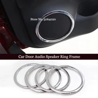 for nissan x trail x trail t32 2014 2018 abs chrome car door audio speaker ring sound horn circle cover trim accessories 4pcs