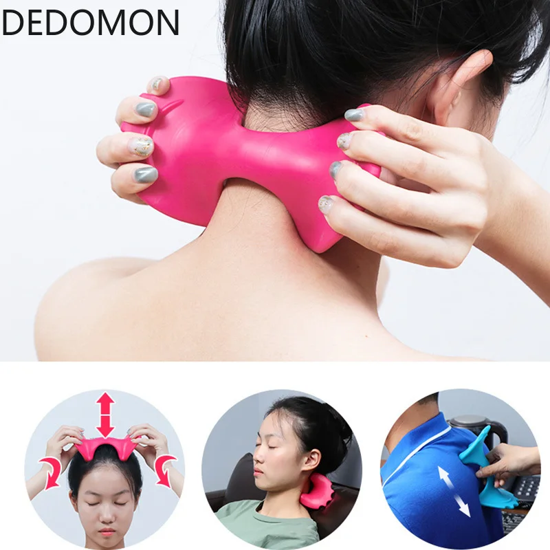 Ручной портативный шейный позвонковый массажер для шеи облегчение боли в шее