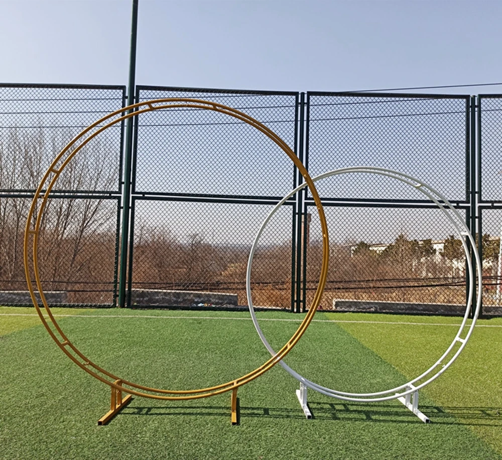 Открытый круг свадебная АРКА вечерние брак фон стенд Арка двойная круглое кольцо