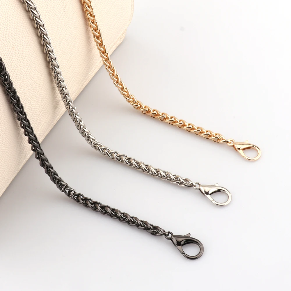 Gold/Silver/Gun black 5mm thin chain Bag chain Hardware handbag accessories Metal alloy bag chain strap Bag accessories metallic silver diamond chain bag