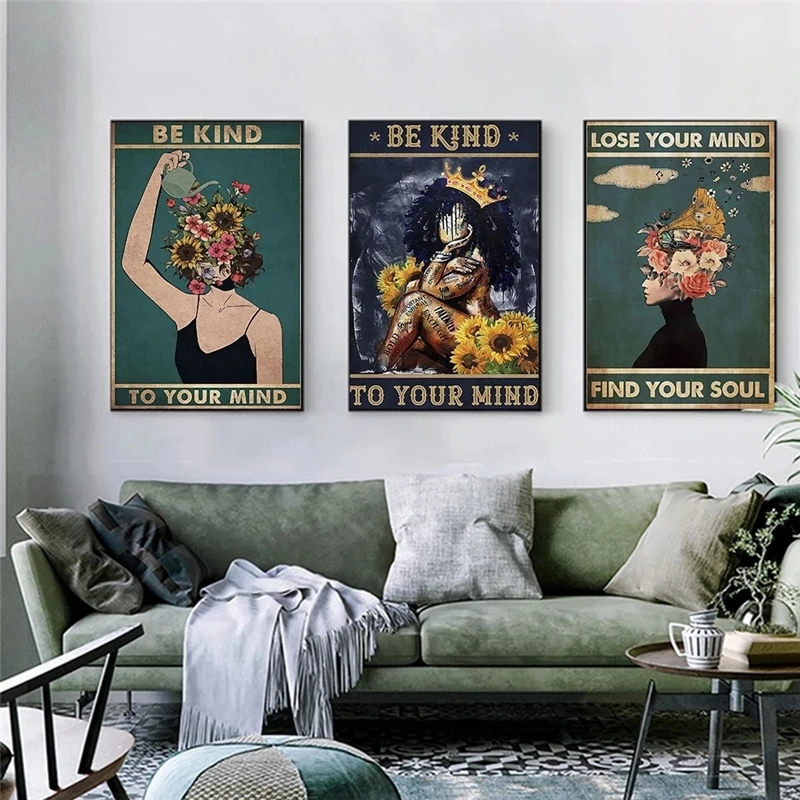

Lose Your Mind Find Your Soul Be Kind Poster Music Poster and Print Wall Decoration Vintage Posters Wall Art Home Painting Decor