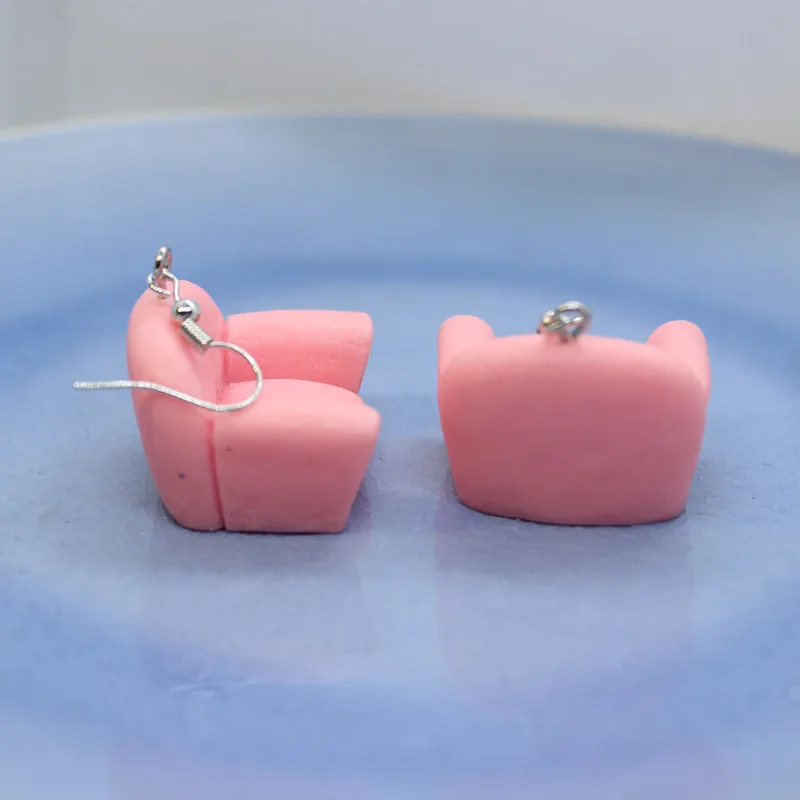 Смешная имитация мебели красочные серьги для дивана Женская мода творческая