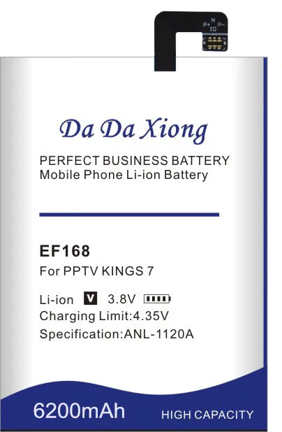 DaDaXiong оригинальный 6200mAh EF168 Аккумулятор для PPTV King7 King7S PP6000 мобильный телефон