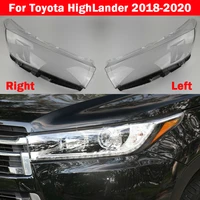 auto light caps for toyota highlander 2018 2020 transparent lampshade lamp shade front headlight cover glass lens shell