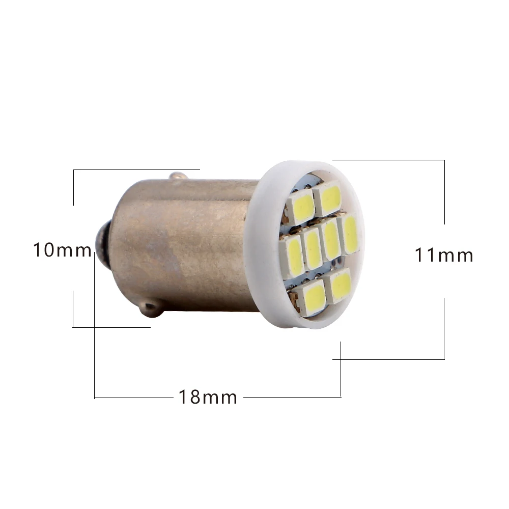 YM E яркий 500 шт. BA9S 8 SMD 1206 водить автомобиль Подсветка салона T4W T11 авто лампы