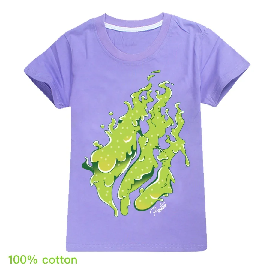 

Kids Summer PRESTONPLAYZS T-Shirts for Girls Boys Preston Playzs Short Sleeve T Shirt Tops Children Cotton Sports Leisure Tees