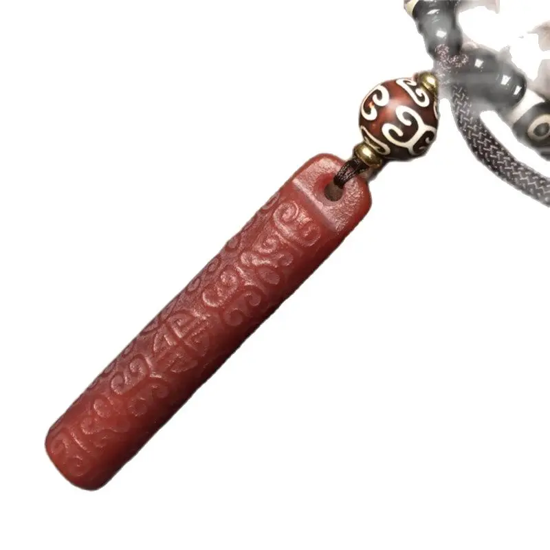 

Tibet's best Qing Dynasty red agate pipe Pendant