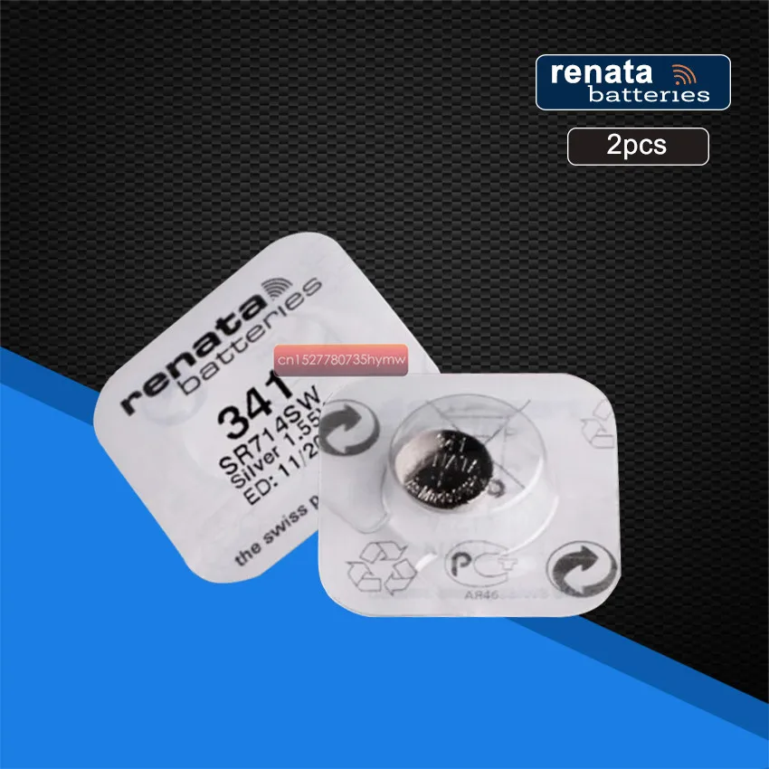 2 шт. в упаковке Renata 341 100% оригинальный новый долговечный SR714SW 1 55 V Швейцарский