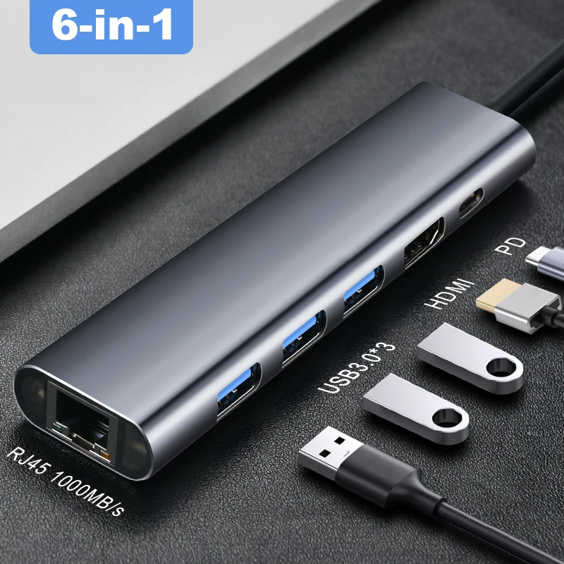 

USB C HUB Type C to Ethernet Multi USB 3.0 HUB HDMI Adapter Dock for MacBook Pro Huawei USB-C 3.0 Splitter Port TypeC HUB