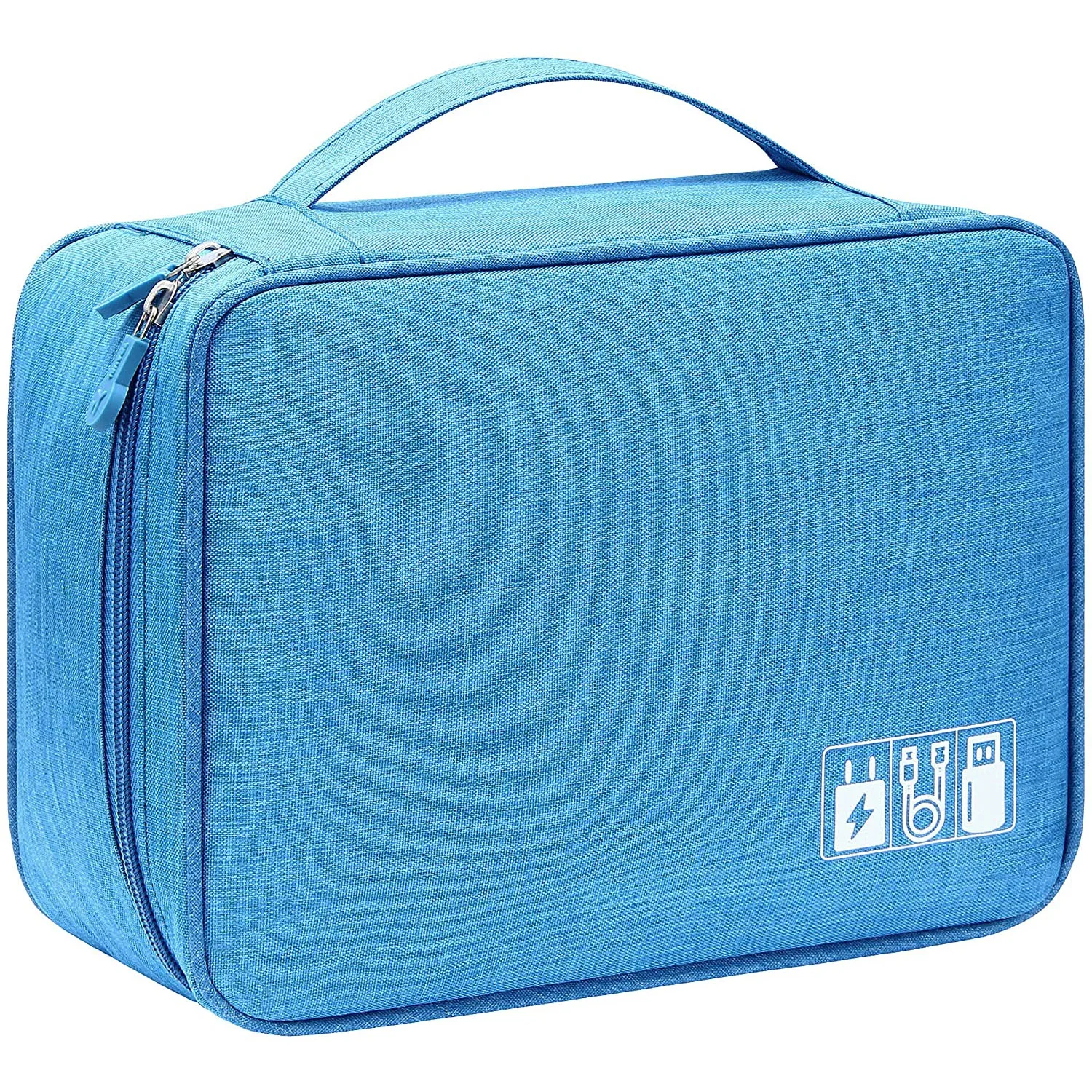 

Travel Date Digital Cable Storage Bag Case Double Layers Multi-Function USB Wire Organizer for Earphone Charge Bank Accessories