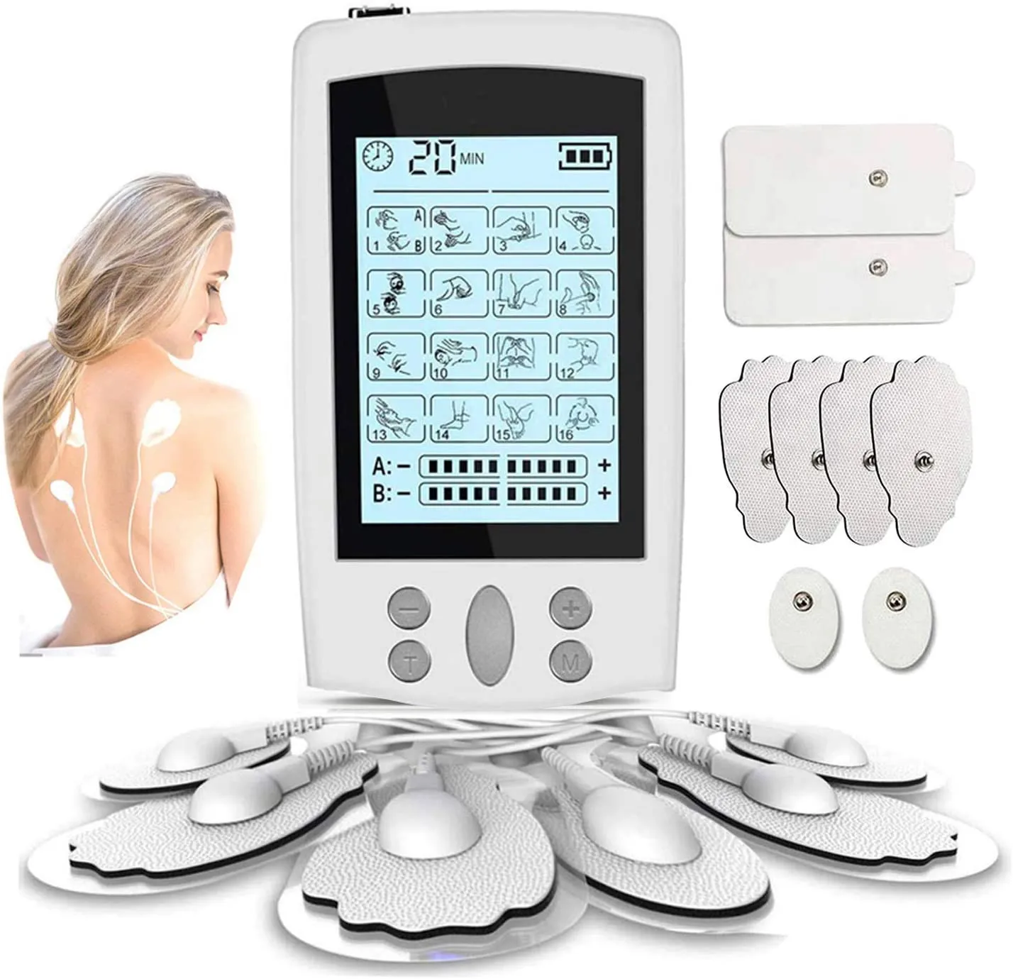 

Pulse Acupuncture Massage Therapy for Back Neck Electronic Tens EMS Muscle Stimulator Massager Health Care Full Body Relaxtion