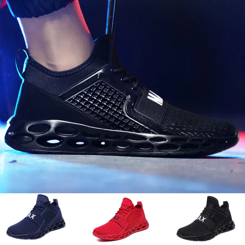 

Men's Casual Sneakers Thick Bottom Heighten Sport Shoes Portable Vulcanize Shoes Mesh Lace-up Big Size 39-48 Zapatillas Hombre