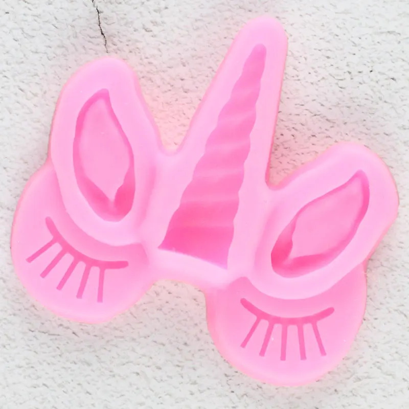 Единорог ушной рог для глаз силиконовая форма детского дня рождения помадка