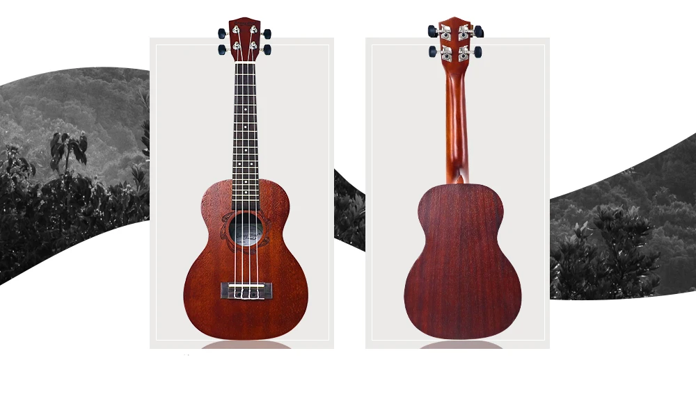 Сильный ветер укулеле 23 дюймов Ukelele концертный палисандр Акустическая гитара мини Гавайи полный комплект укулеле гитара для начинающих детей