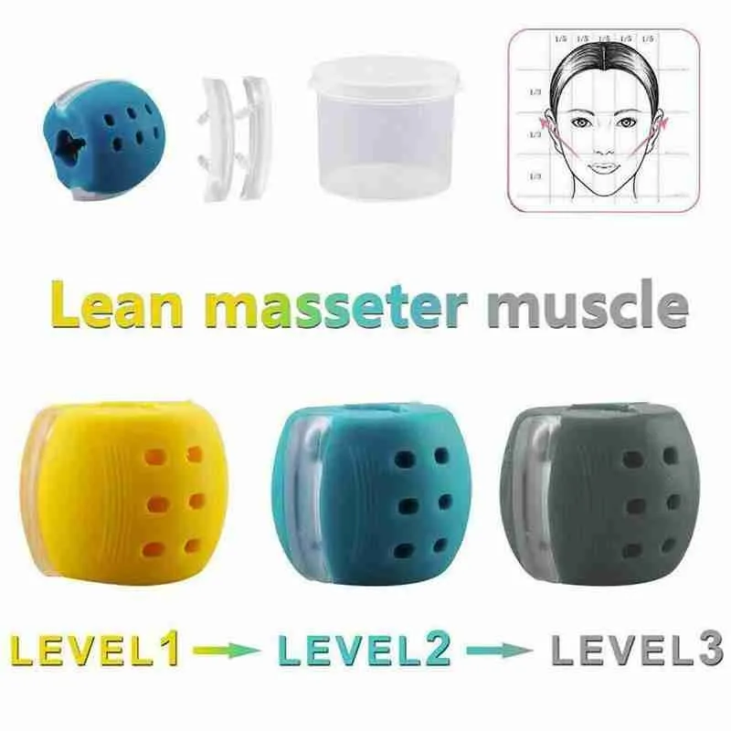 

1pc N Go Muscle Training Ball Men Women Face Mouth Jawline Jaw Exerciser Chew Bite Breaker 30/40/50lbs Fitness Balls