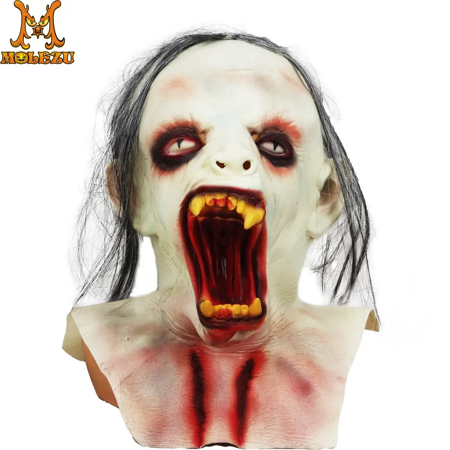 Molezu реальности костюм для взрослой вечеринки страшная маска зомби старика