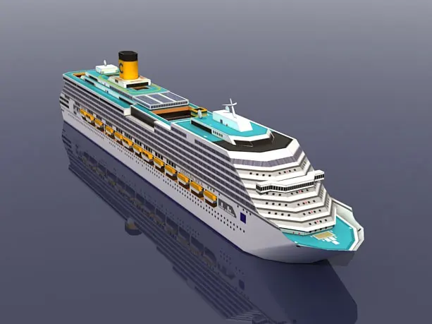 Costa Pacifica Cruise Ship 3D Paper Model DIY Puzzle Manual Papercrafts Toy