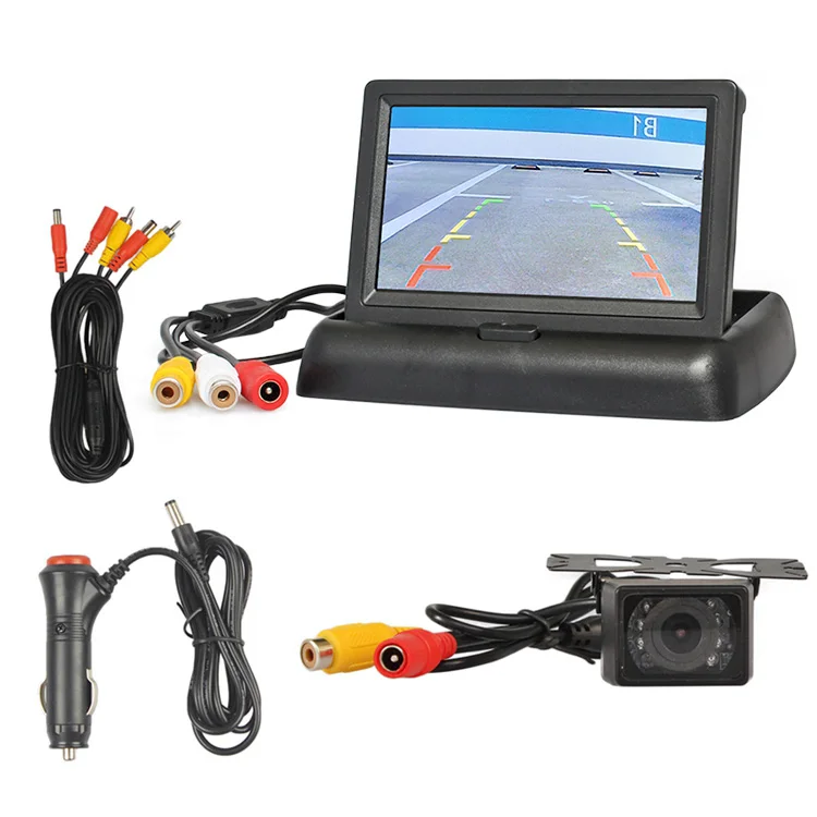 720 Diykit, беспроводной 4,3 дюймовый складной автомобильный монитор ночного видения резервная камера заднего вида Автомобильная камера заднего вида - Название цвета: 720