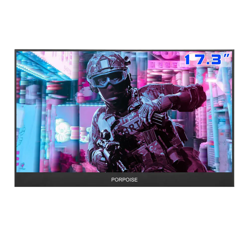 PORPOISE 17,3 дюймовый игровой переносной экран 1920x1080 HDR ips NTSC 72% 60 Гц Тип дисплея C для Ps4 Xbox NS switch usb-монитор