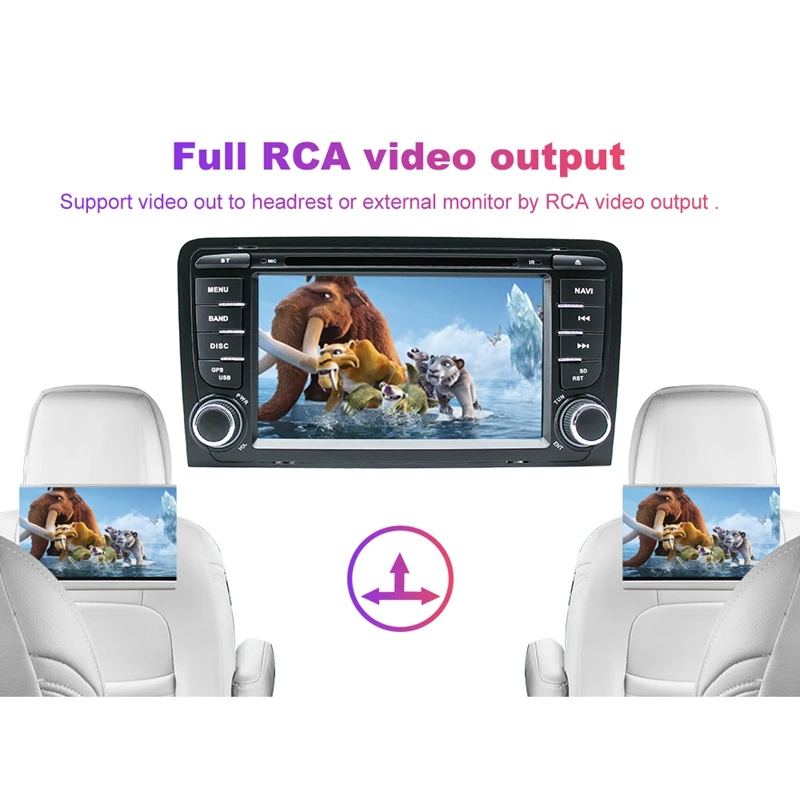 Android 9 0 2Din автомобильный DVD GPS 4G + 32G мультимедийный плеер Bluetooth стерео радио для-Audi A3