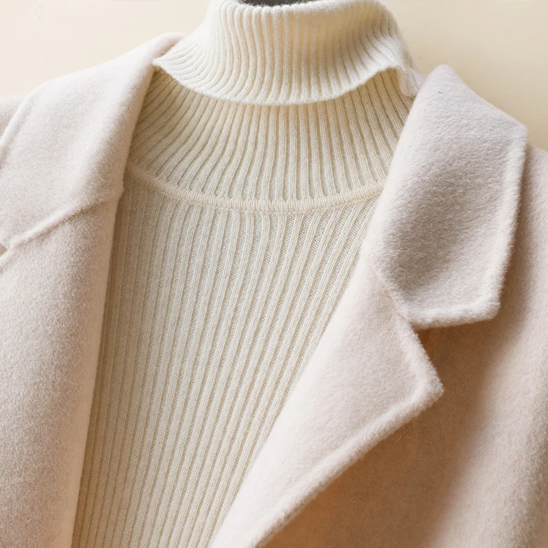 

Double-sided woolen coat women's short short short Hepburn style cashmere woolen coat 2020 new Korean style autumn and winter