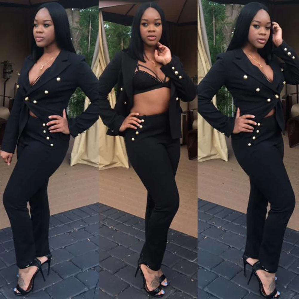 2016 деловой костюм для работы в офисе Сезон осень зима Женская мода пальто с