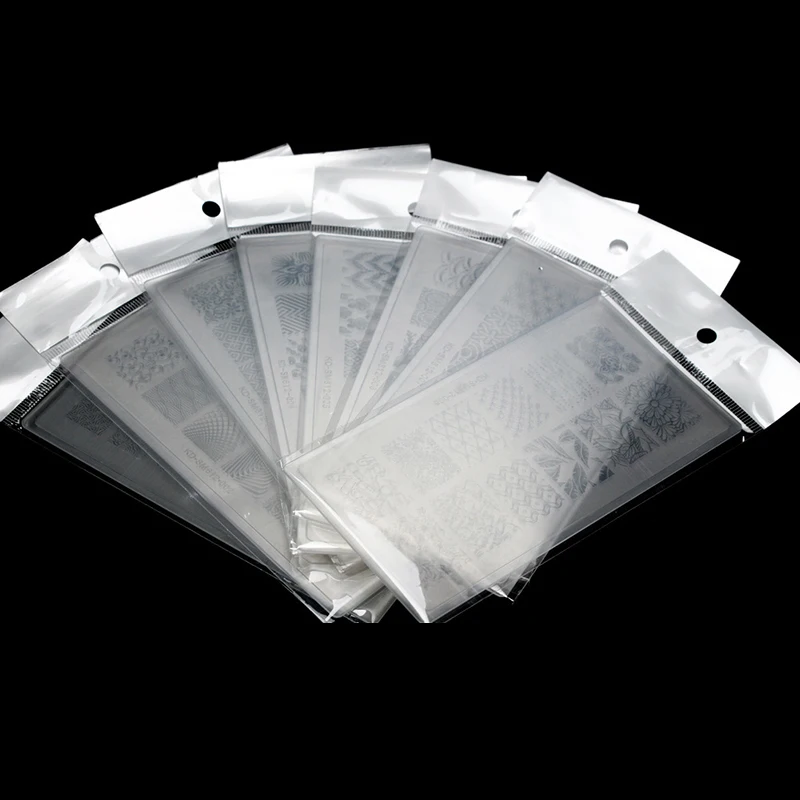 Пластины для штамповки ногтей геомерные Цветочные шаблоны самостоятельной