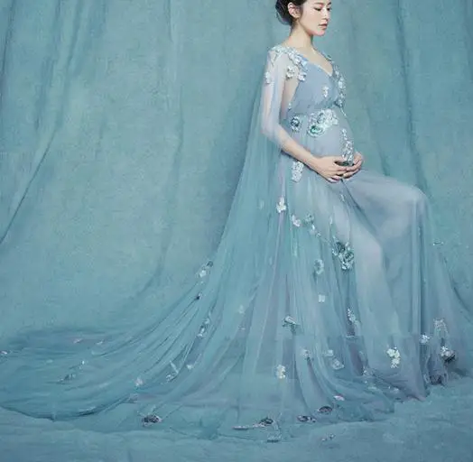 Кружевные платья для беременных с V образным вырезом фотосъемки платье Одежда